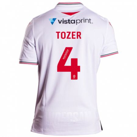 Kandiny Niño Camiseta Ben Tozer #4 Blanco 2ª Equipación 2023/24 La Camisa Chile
