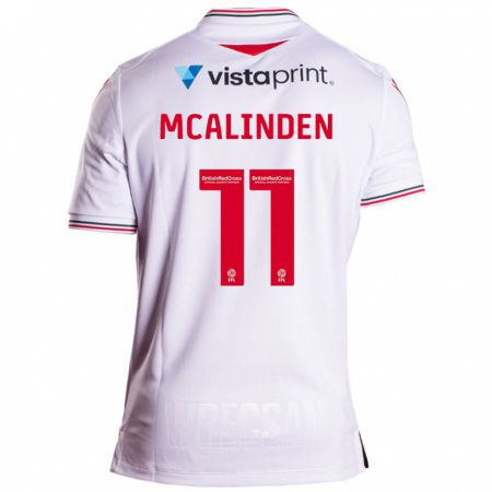 Kandiny Niño Camiseta Liam Mcalinden #11 Blanco 2ª Equipación 2023/24 La Camisa Chile