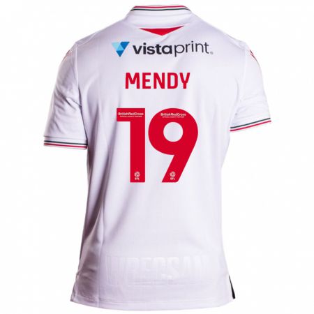 Kandiny Niño Camiseta Jacob Mendy #19 Blanco 2ª Equipación 2023/24 La Camisa Chile