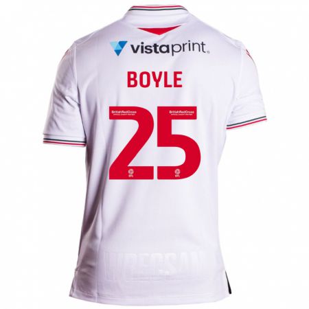 Kandiny Niño Camiseta Will Boyle #25 Blanco 2ª Equipación 2023/24 La Camisa Chile