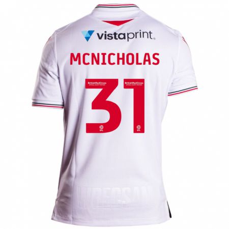 Kandiny Niño Camiseta Luke Mcnicholas #31 Blanco 2ª Equipación 2023/24 La Camisa Chile