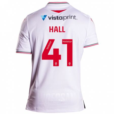 Kandiny Niño Camiseta Liam Hall #41 Blanco 2ª Equipación 2023/24 La Camisa Chile