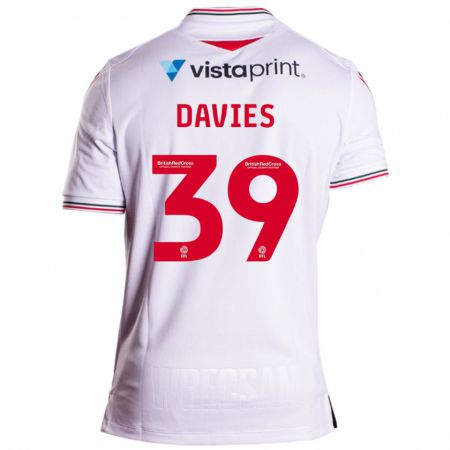 Kandiny Niño Camiseta Daniel Davies #39 Blanco 2ª Equipación 2023/24 La Camisa Chile