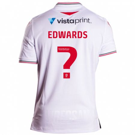 Kandiny Niño Camiseta Callum Edwards #0 Blanco 2ª Equipación 2023/24 La Camisa Chile
