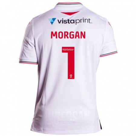 Kandiny Niño Camiseta Delyth Morgan #1 Blanco 2ª Equipación 2023/24 La Camisa Chile
