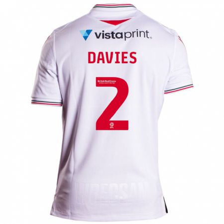 Kandiny Niño Camiseta Phoebe Davies #2 Blanco 2ª Equipación 2023/24 La Camisa Chile
