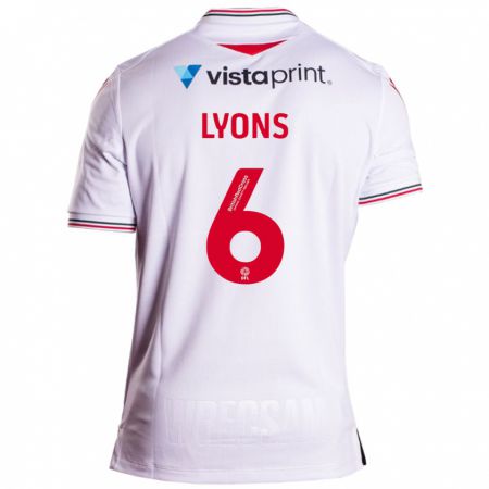 Kandiny Niño Camiseta Lauryn Lyons #6 Blanco 2ª Equipación 2023/24 La Camisa Chile