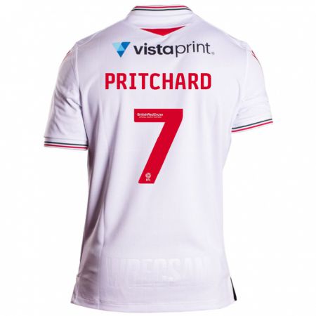 Kandiny Niño Camiseta Rebecca Pritchard #7 Blanco 2ª Equipación 2023/24 La Camisa Chile