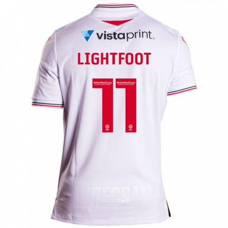 Kandiny Niño Camiseta Amber Lightfoot #11 Blanco 2ª Equipación 2023/24 La Camisa Chile
