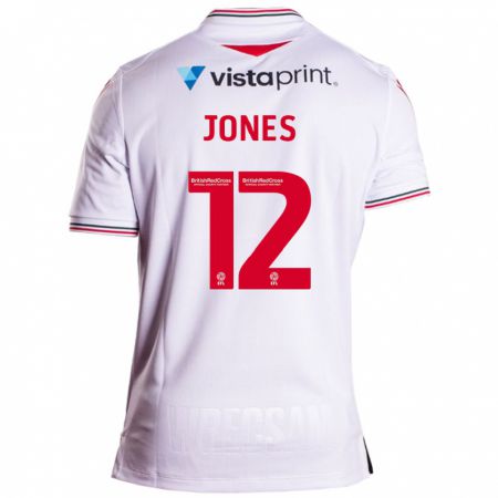 Kandiny Niño Camiseta Carra Jones #12 Blanco 2ª Equipación 2023/24 La Camisa Chile