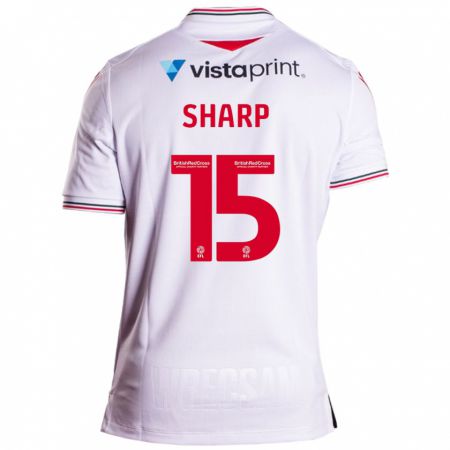 Kandiny Niño Camiseta Katie Sharp #15 Blanco 2ª Equipación 2023/24 La Camisa Chile
