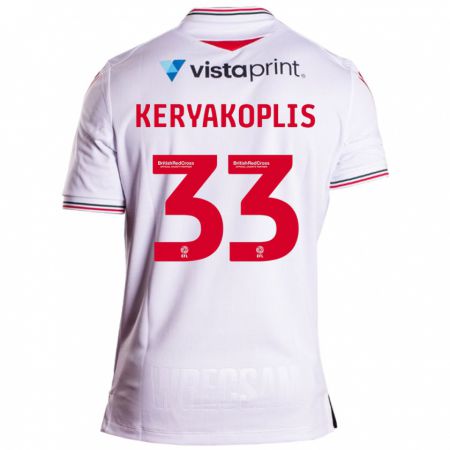 Kandiny Niño Camiseta Hannah Keryakoplis #33 Blanco 2ª Equipación 2023/24 La Camisa Chile
