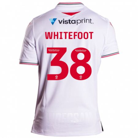 Kandiny Niño Camiseta Lily Whitefoot #38 Blanco 2ª Equipación 2023/24 La Camisa Chile