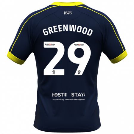 Kandiny Niño Camiseta Sam Greenwood #29 Armada 2ª Equipación 2023/24 La Camisa Chile