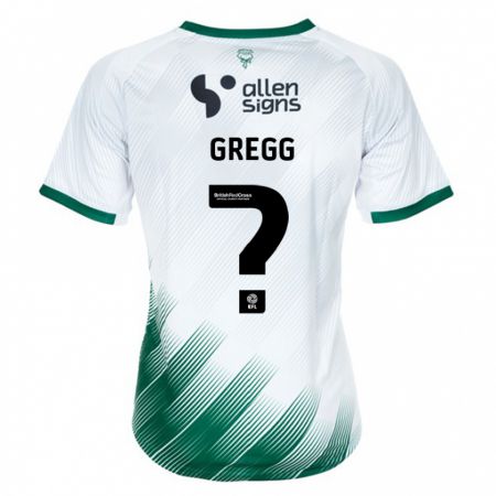 Kandiny Niño Camiseta Morgan Worsfold-Gregg #0 Blanco 2ª Equipación 2023/24 La Camisa Chile