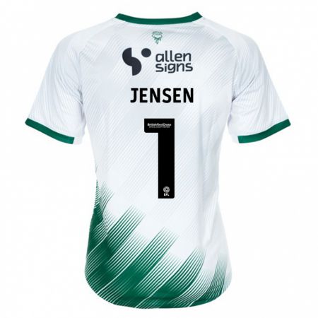 Kandiny Niño Camiseta Lukas Jensen #1 Blanco 2ª Equipación 2023/24 La Camisa Chile