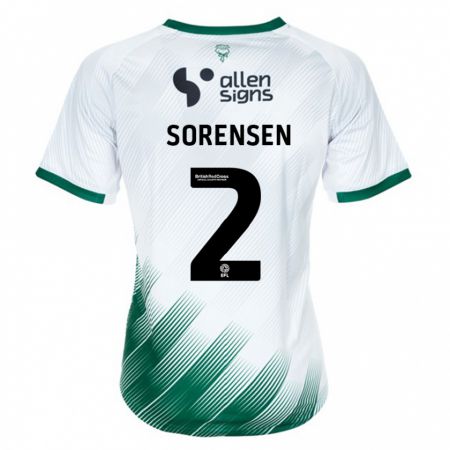 Kandiny Niño Camiseta Lasse Sörensen #2 Blanco 2ª Equipación 2023/24 La Camisa Chile