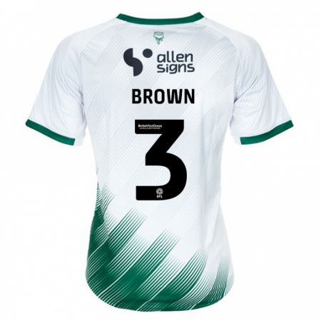 Kandiny Niño Camiseta Jaden Brown #3 Blanco 2ª Equipación 2023/24 La Camisa Chile