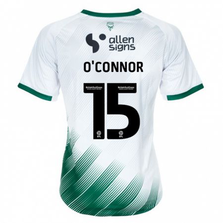 Kandiny Niño Camiseta Paudie O'connor #15 Blanco 2ª Equipación 2023/24 La Camisa Chile