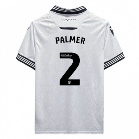 Kandiny Niño Camiseta Liam Palmer #2 Blanco 2ª Equipación 2023/24 La Camisa Chile