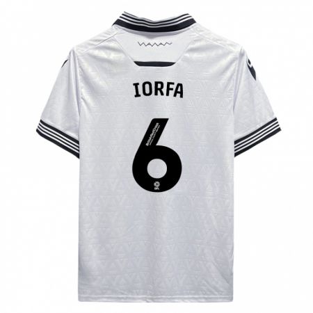 Kandiny Niño Camiseta Dominic Iorfa #6 Blanco 2ª Equipación 2023/24 La Camisa Chile