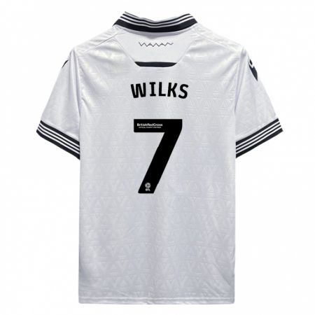 Kandiny Niño Camiseta Mallik Wilks #7 Blanco 2ª Equipación 2023/24 La Camisa Chile