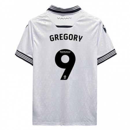 Kandiny Niño Camiseta Lee Gregory #9 Blanco 2ª Equipación 2023/24 La Camisa Chile
