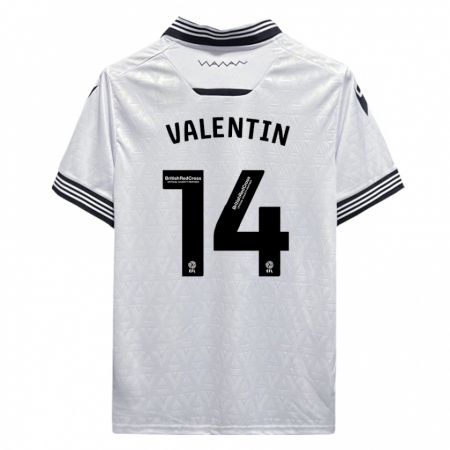 Kandiny Niño Camiseta Pol Valentín #14 Blanco 2ª Equipación 2023/24 La Camisa Chile