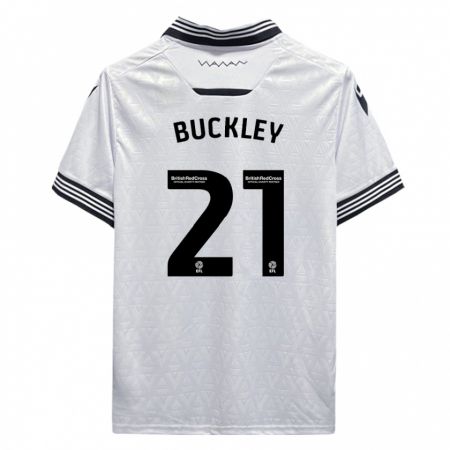 Kandiny Niño Camiseta John Buckley #21 Blanco 2ª Equipación 2023/24 La Camisa Chile
