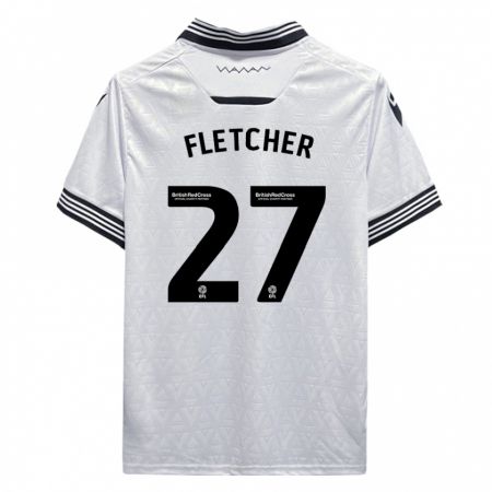 Kandiny Niño Camiseta Ashley Fletcher #27 Blanco 2ª Equipación 2023/24 La Camisa Chile