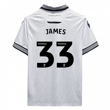 Kandiny Niño Camiseta Reece James #33 Blanco 2ª Equipación 2023/24 La Camisa Chile