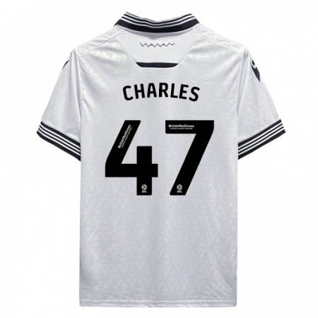 Kandiny Niño Camiseta Pierce Charles #47 Blanco 2ª Equipación 2023/24 La Camisa Chile