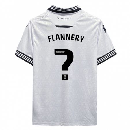 Kandiny Niño Camiseta Cian Flannery #0 Blanco 2ª Equipación 2023/24 La Camisa Chile