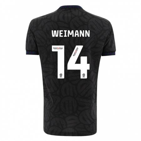 Kandiny Niño Camiseta Andreas Weimann #14 Negro 2ª Equipación 2023/24 La Camisa Chile
