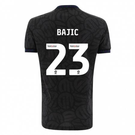 Kandiny Niño Camiseta Stefan Bajic #23 Negro 2ª Equipación 2023/24 La Camisa Chile