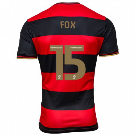 Kandiny Niño Camiseta Morgan Fox #15 Negro Rojo 2ª Equipación 2023/24 La Camisa Chile