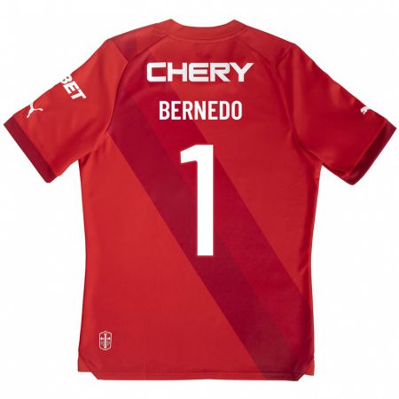 Kandiny Niño Camiseta Vicente Bernedo #1 Rojo 2ª Equipación 2023/24 La Camisa Chile