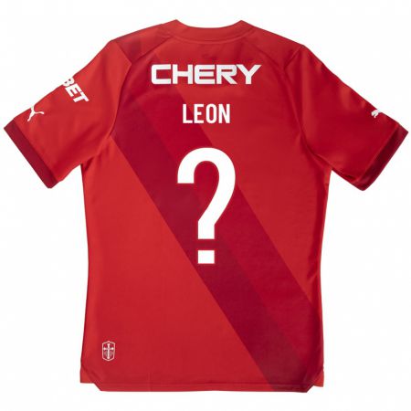 Kandiny Niño Camiseta Vasco León #0 Rojo 2ª Equipación 2023/24 La Camisa Chile