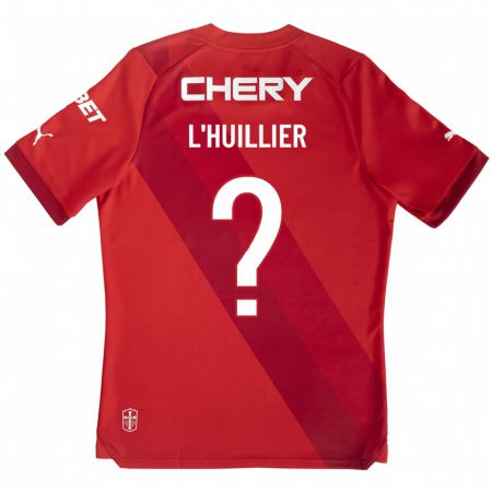 Kandiny Niño Camiseta Nicolás L'huillier #0 Rojo 2ª Equipación 2023/24 La Camisa Chile