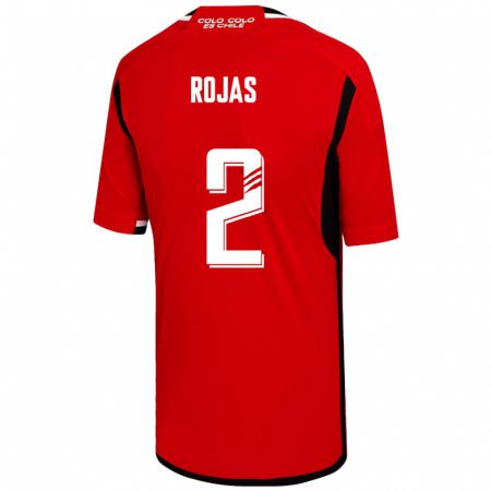 Kandiny Niño Camiseta Jeyson Rojas #2 Rojo 2ª Equipación 2023/24 La Camisa Chile