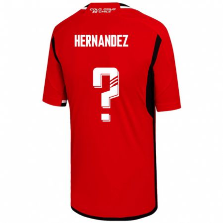 Kandiny Niño Camiseta Leandro Hernández #0 Rojo 2ª Equipación 2023/24 La Camisa Chile