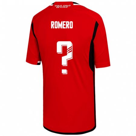 Kandiny Niño Camiseta Enzo Romero #0 Rojo 2ª Equipación 2023/24 La Camisa Chile