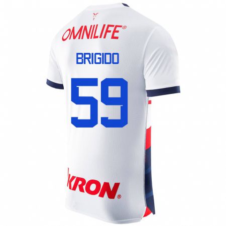 Kandiny Niño Camiseta Jesús Brígido #59 Blanco 2ª Equipación 2023/24 La Camisa Chile