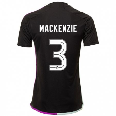 Kandiny Niño Camiseta Jack Mackenzie #3 Negro 2ª Equipación 2023/24 La Camisa Chile