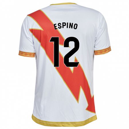 Kandiny Hombre Camiseta Alfonso Espino #12 Blanco 1ª Equipación 2023/24 La Camisa Chile