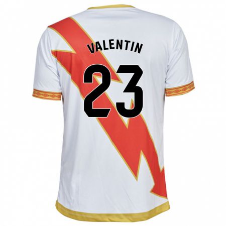 Kandiny Hombre Camiseta Óscar Valentín #23 Blanco 1ª Equipación 2023/24 La Camisa Chile