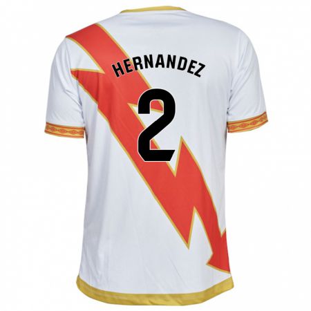 Kandiny Hombre Camiseta Marco Hernández #2 Blanco 1ª Equipación 2023/24 La Camisa Chile
