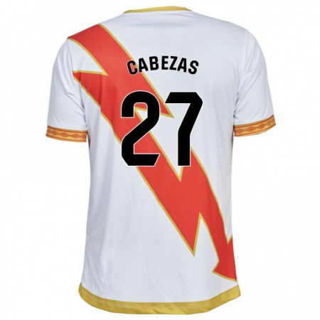 Kandiny Hombre Camiseta Claudia María Cabezas #27 Blanco 1ª Equipación 2023/24 La Camisa Chile