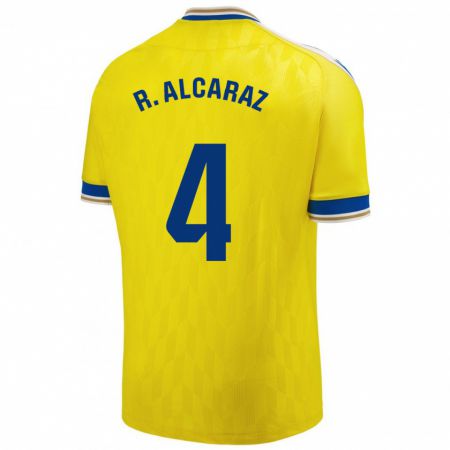 Kandiny Hombre Camiseta Rubén Alcaraz #4 Amarillo 1ª Equipación 2023/24 La Camisa Chile