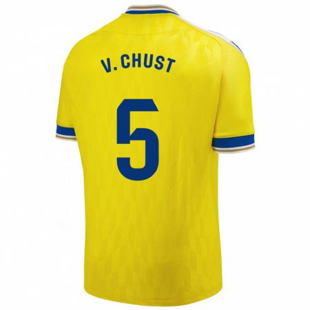 Kandiny Hombre Camiseta Víctor Chust #5 Amarillo 1ª Equipación 2023/24 La Camisa Chile